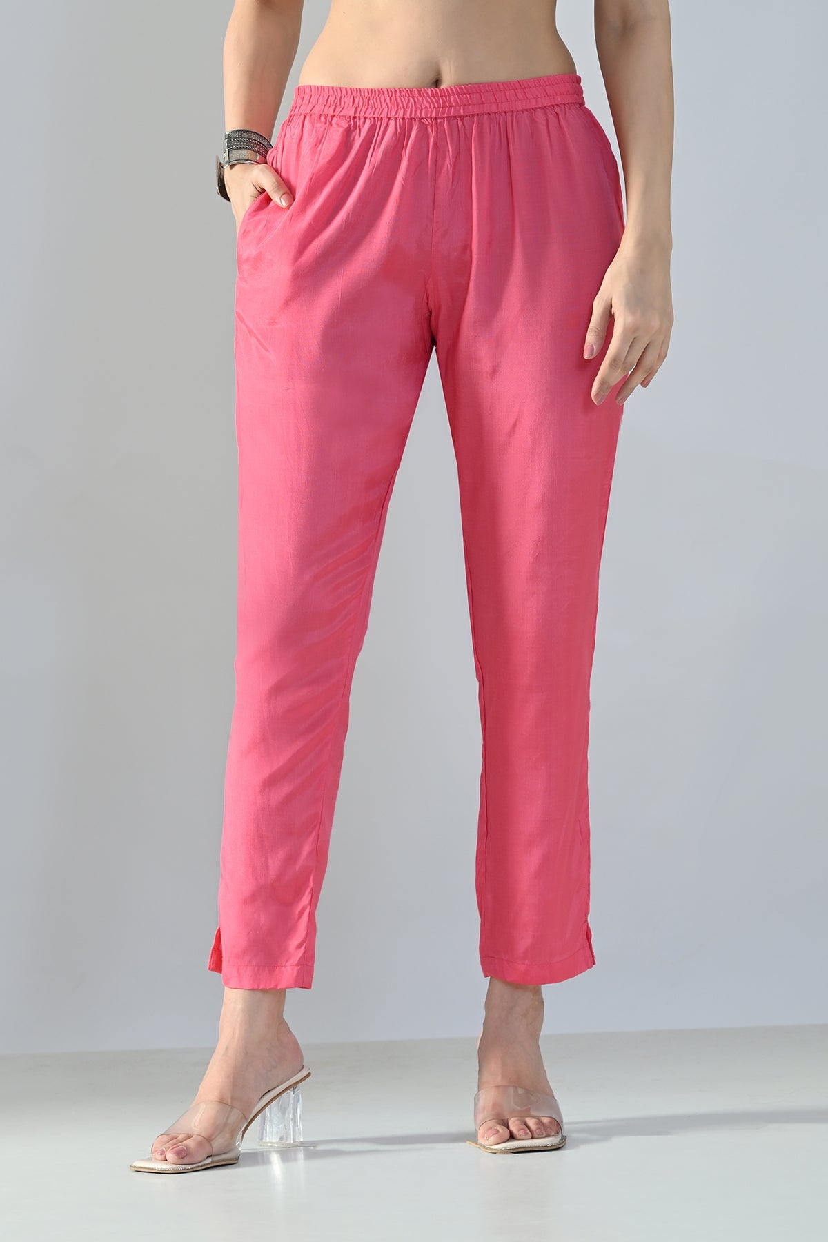 Pink Printed Kurta 3 Pcs Set
