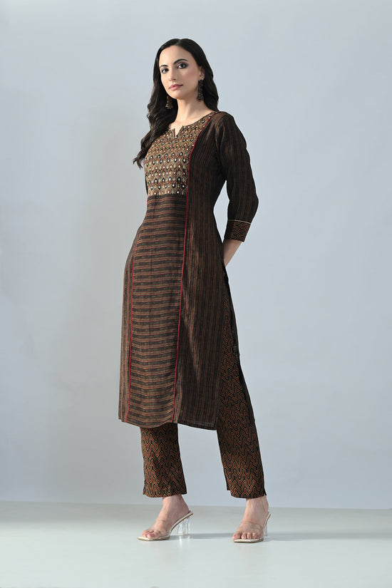 Multi Embellished Kurta  3 Pcs Set