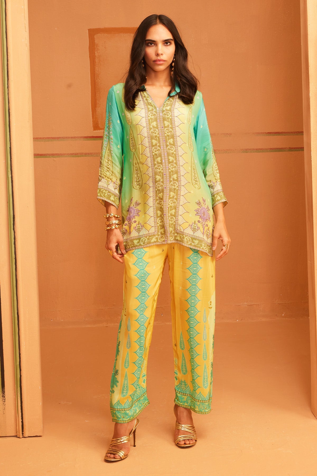 Green Printed Co-Ord Set