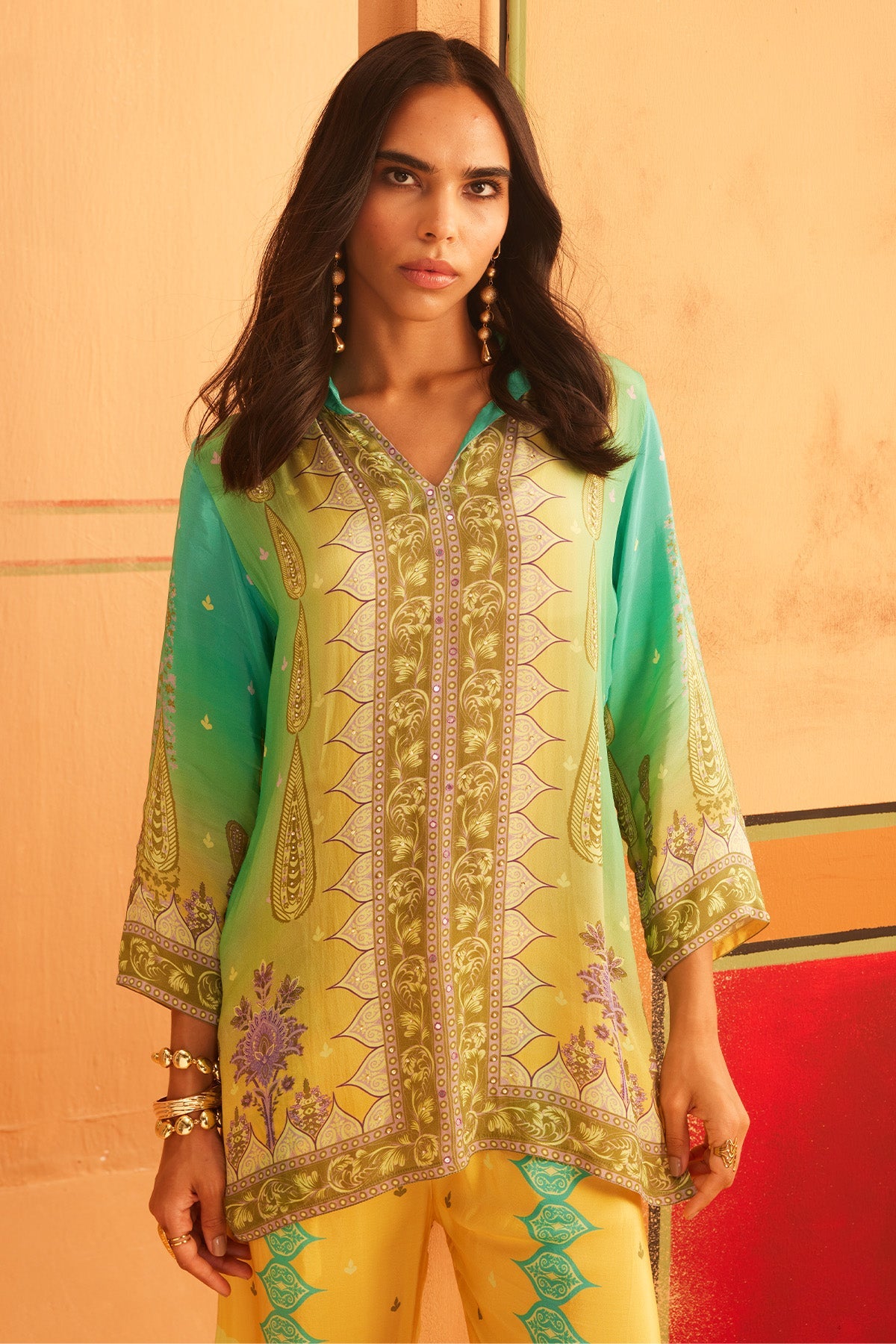 Green Printed Co-Ord Set