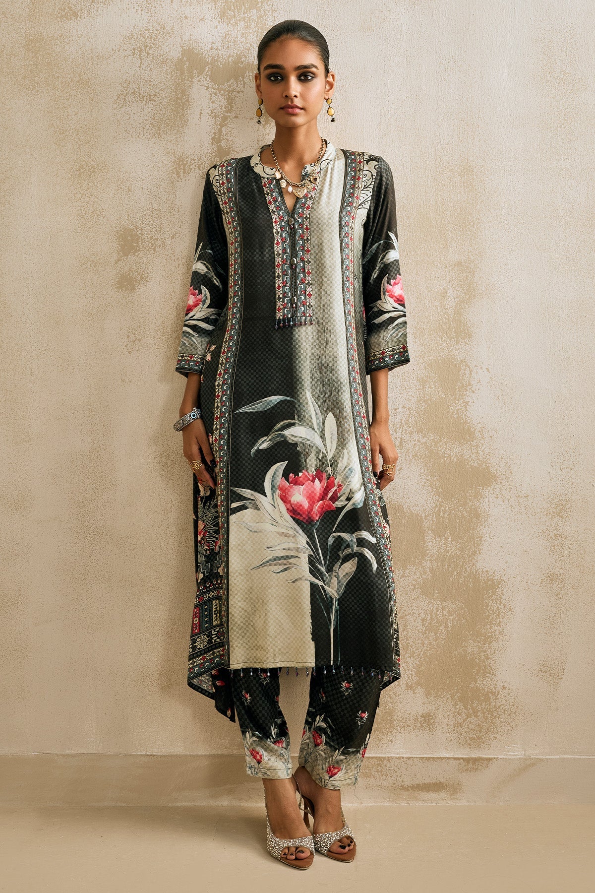 Multi Printed Kurta 3 Pcs Set