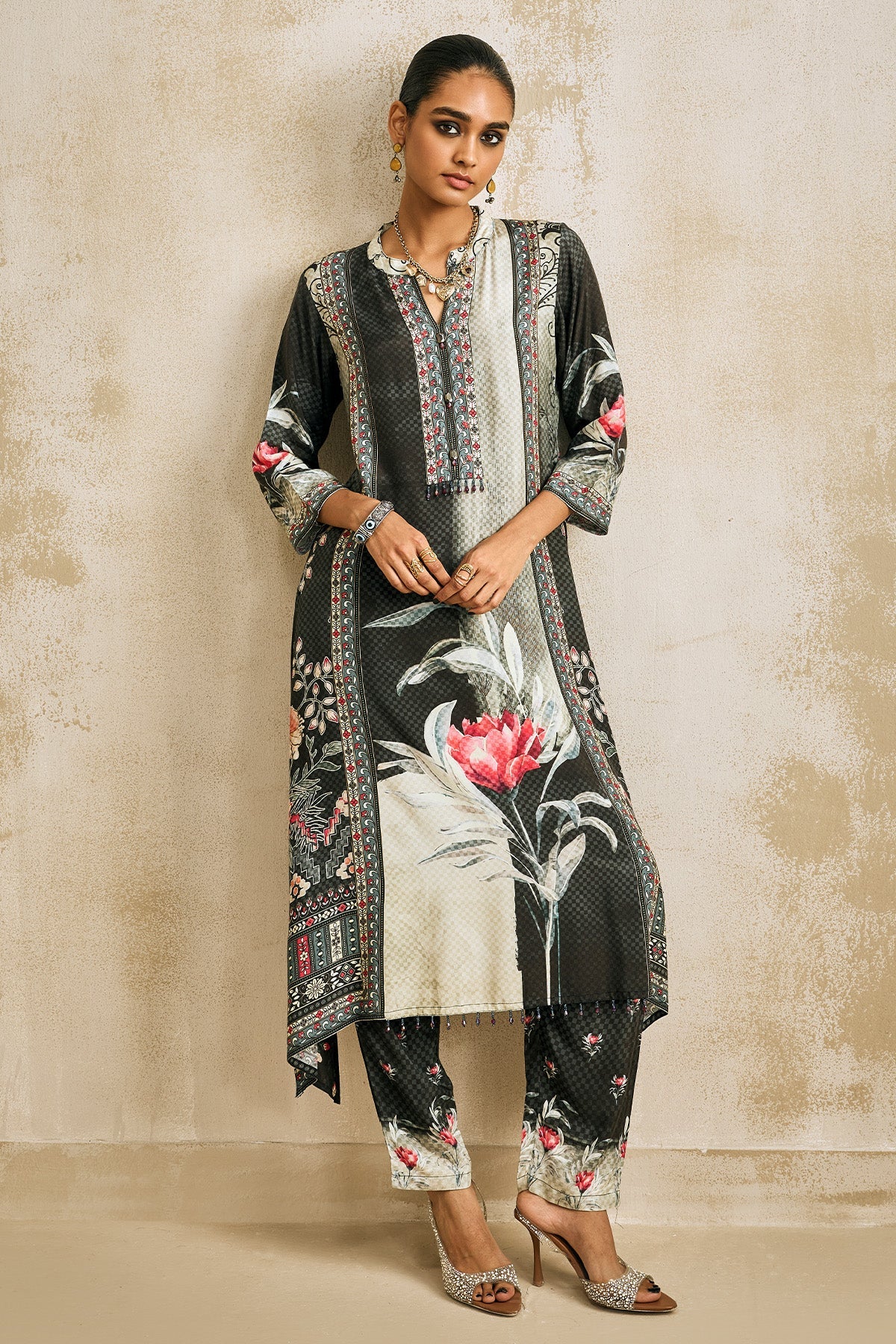 Multi Printed Kurta 3 Pcs Set