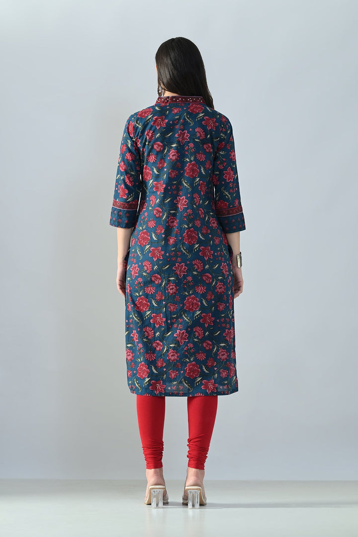 Blue Printed Kurta