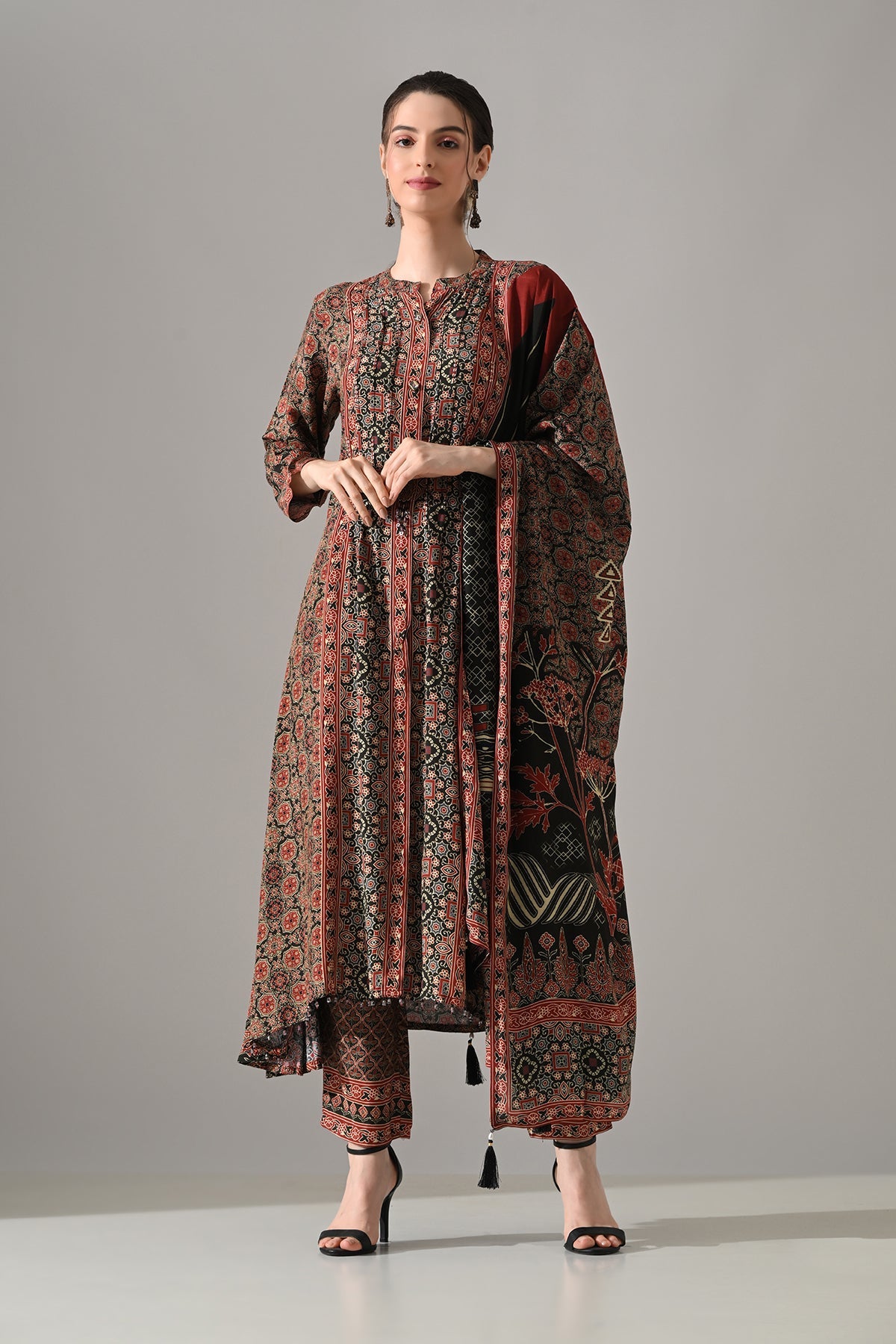 Multi Printed Kurta 3 Pcs Set