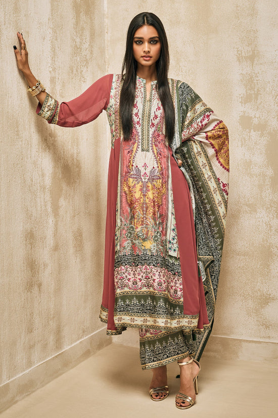 Green Printed Kurta 3 Pcs Set
