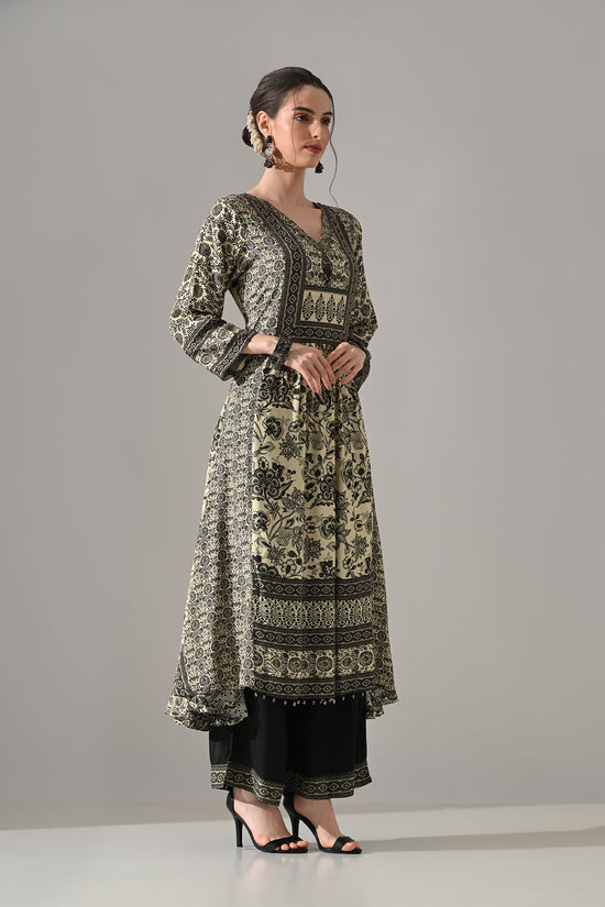 Green Printed Kurta 3 Pcs Set