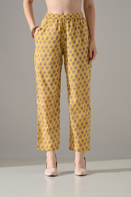 Yellow Printed Kurta Set