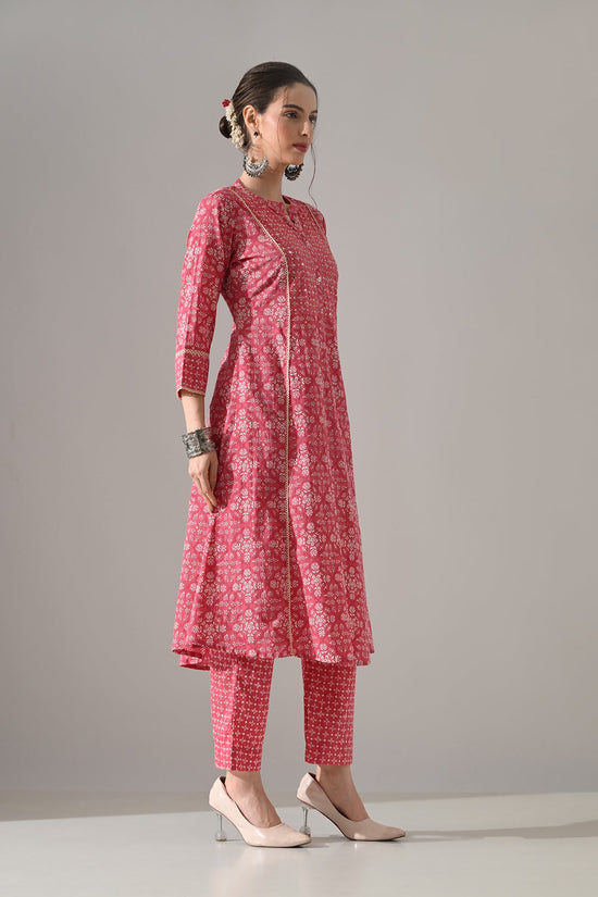 Pink Printed Kurta Set