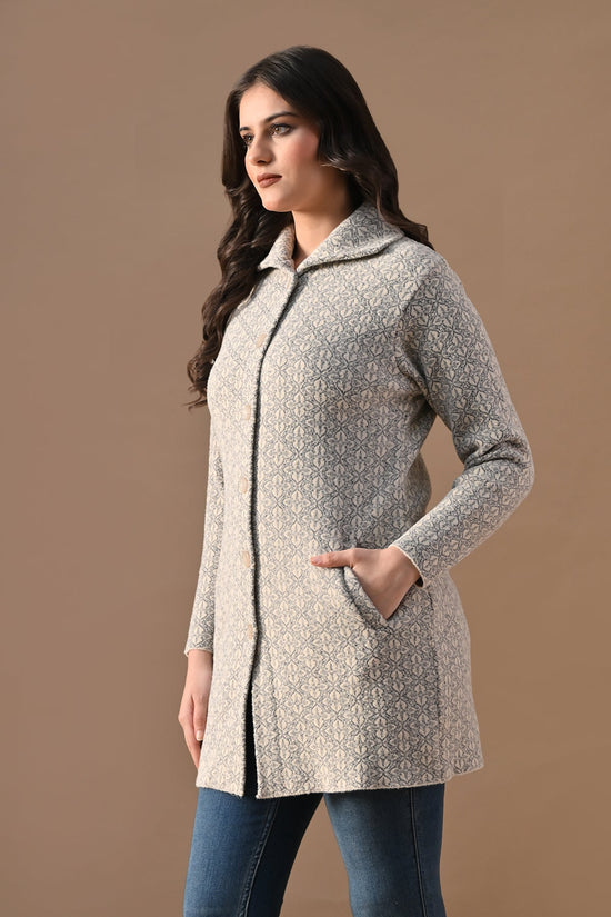 Winter Fawn Classic Collar Neck Overcoat