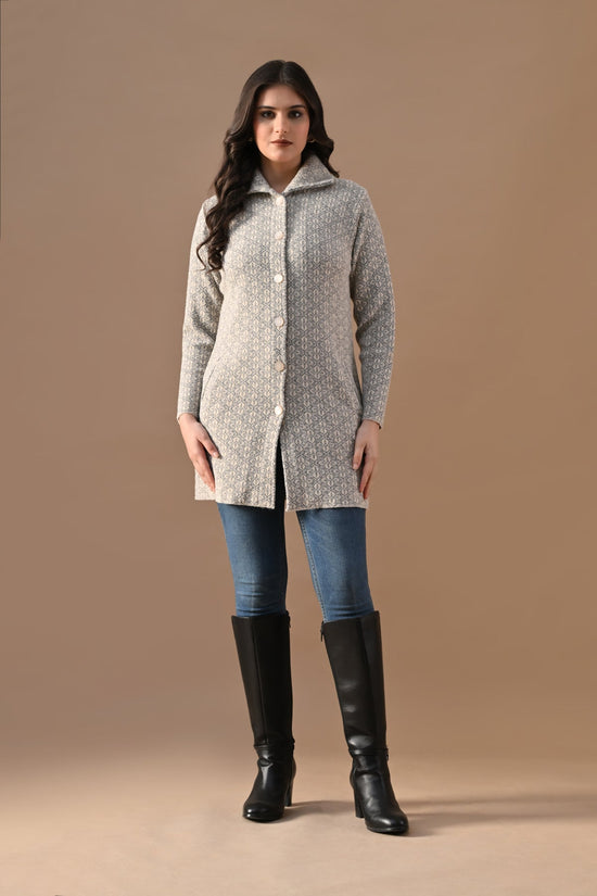 Winter Fawn Classic Collar Neck Overcoat