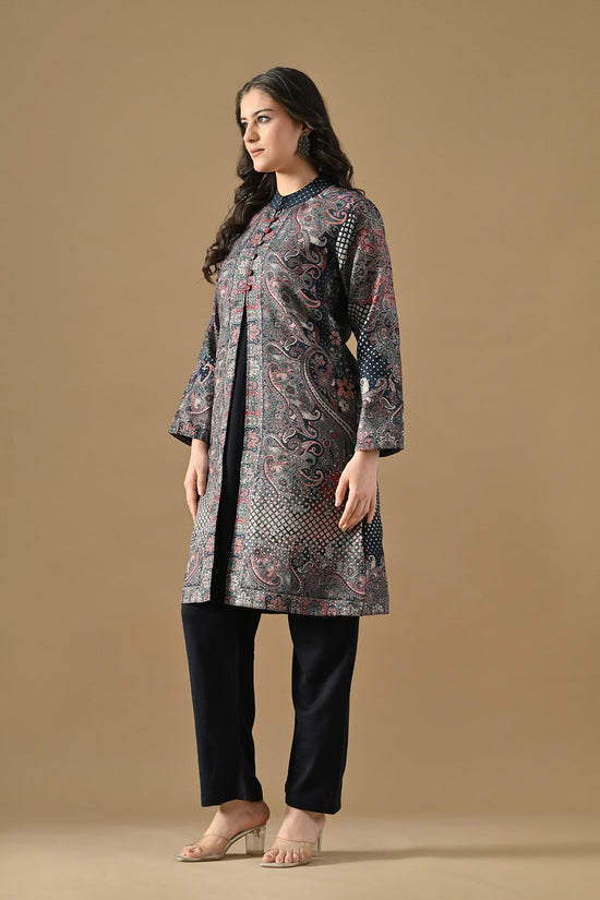 Winter Multi Ethnic Motifs Printed Woven Co-Ord Set