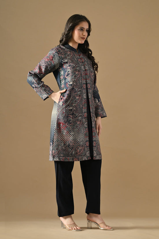 Winter Multi Ethnic Motifs Printed Woven Co-Ord Set
