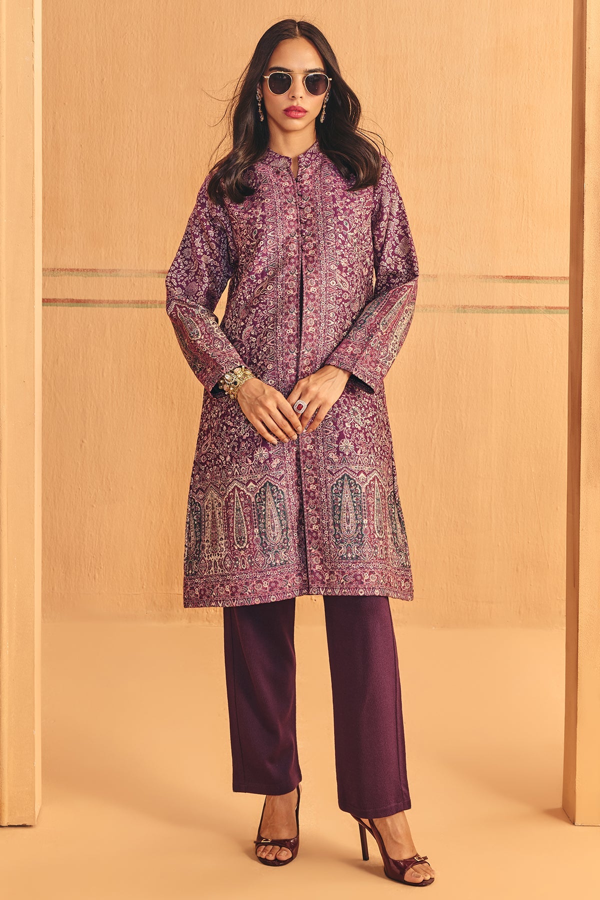 Winter Multi Printed Inner Shrug Set