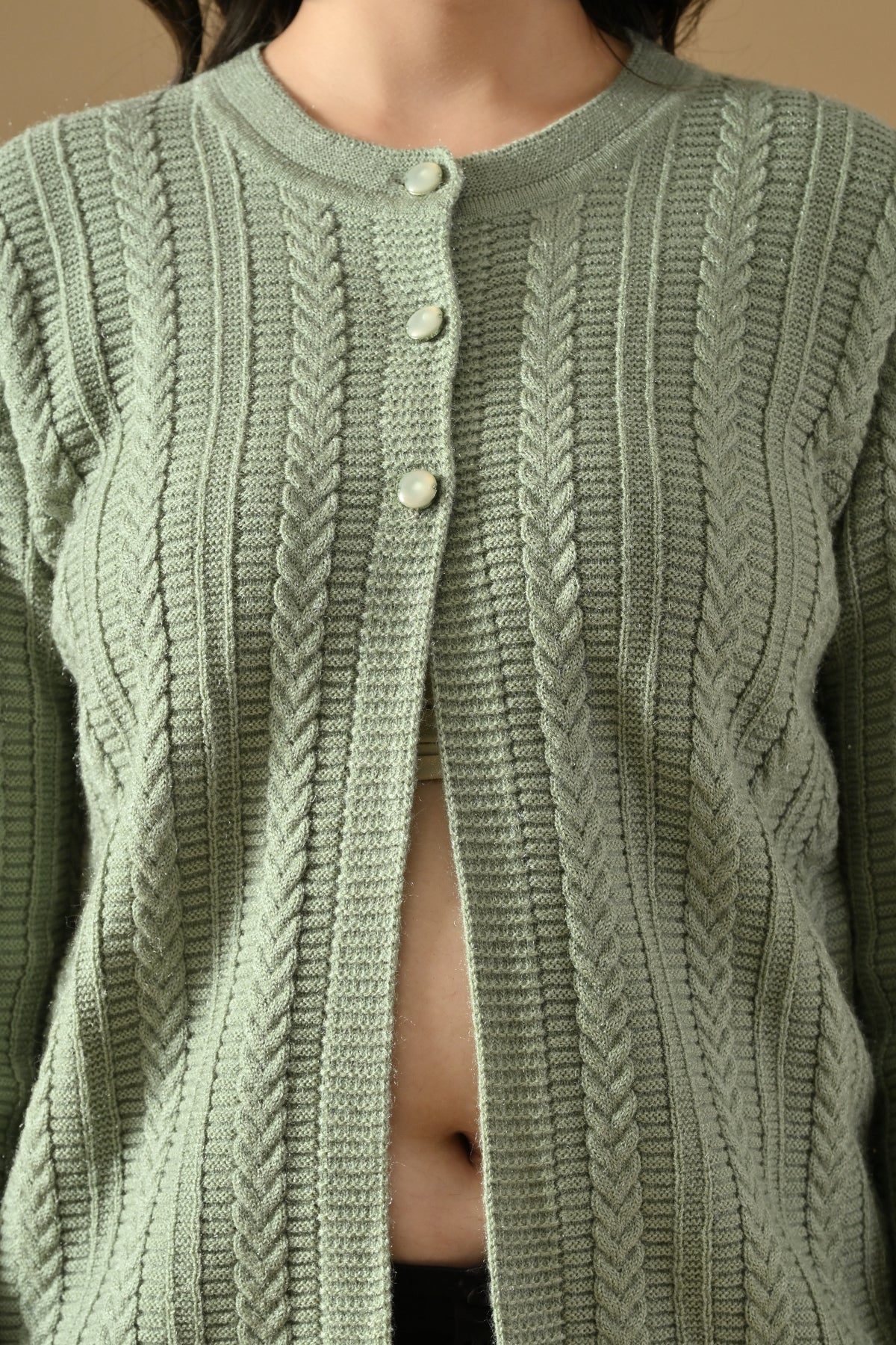 Winter Pista Knitted Button-Down Cardigan