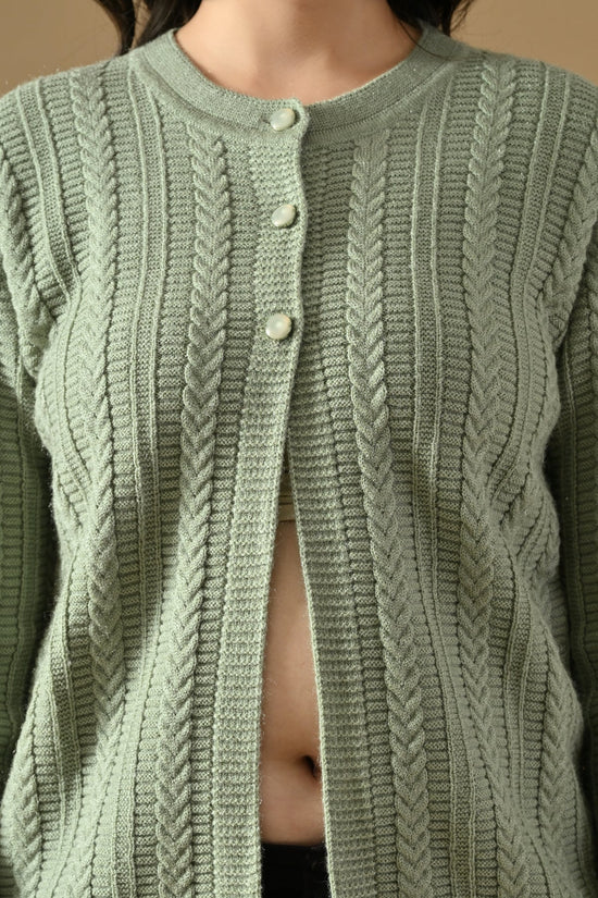 Winter Pista Knitted Button-Down Cardigan