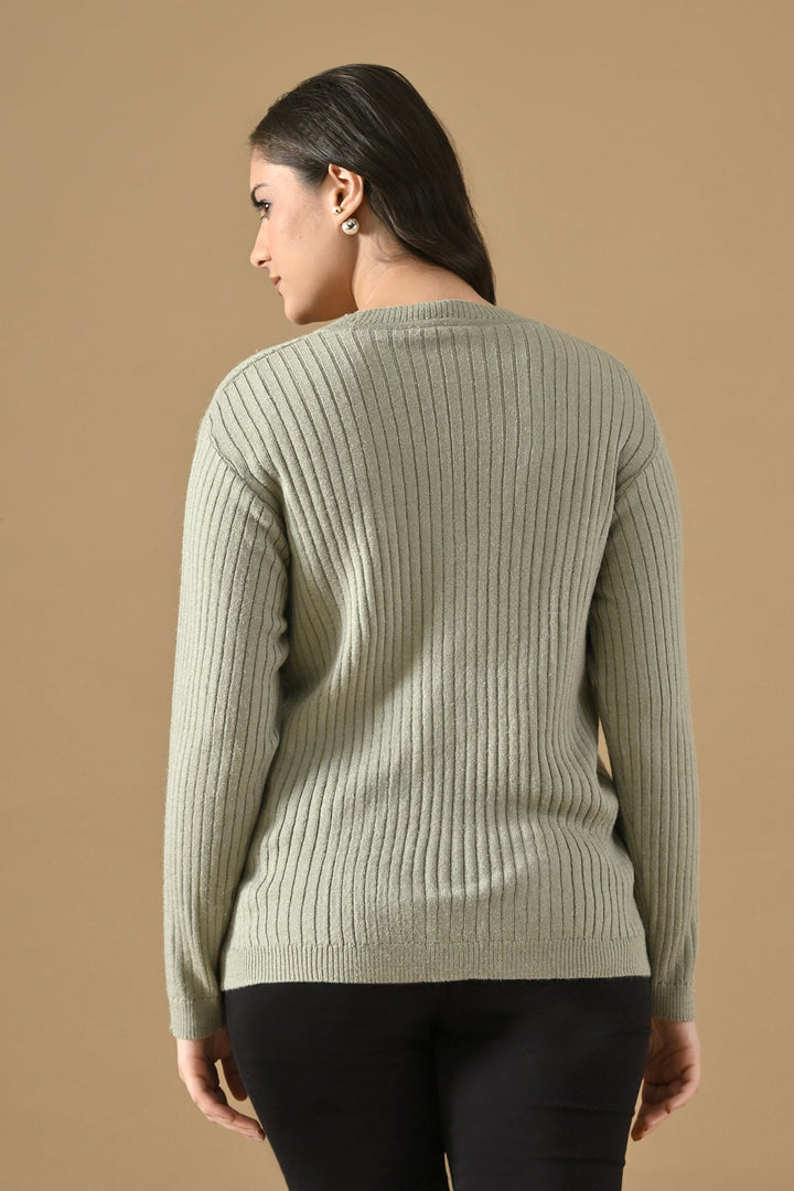 Winter Grey Knitted V-Neck Cardigan