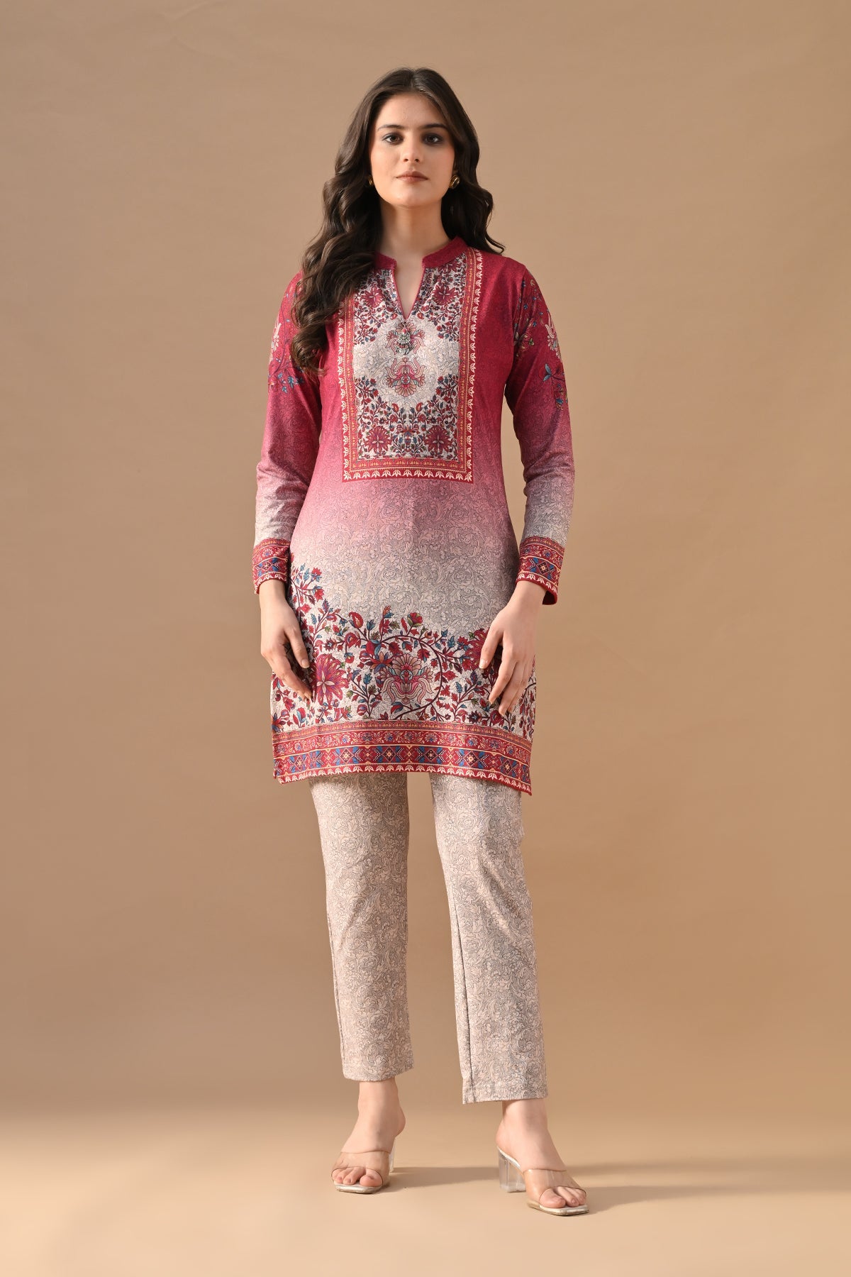 Winter Multi Printed Woven Co-Ord 2 Pcs Set