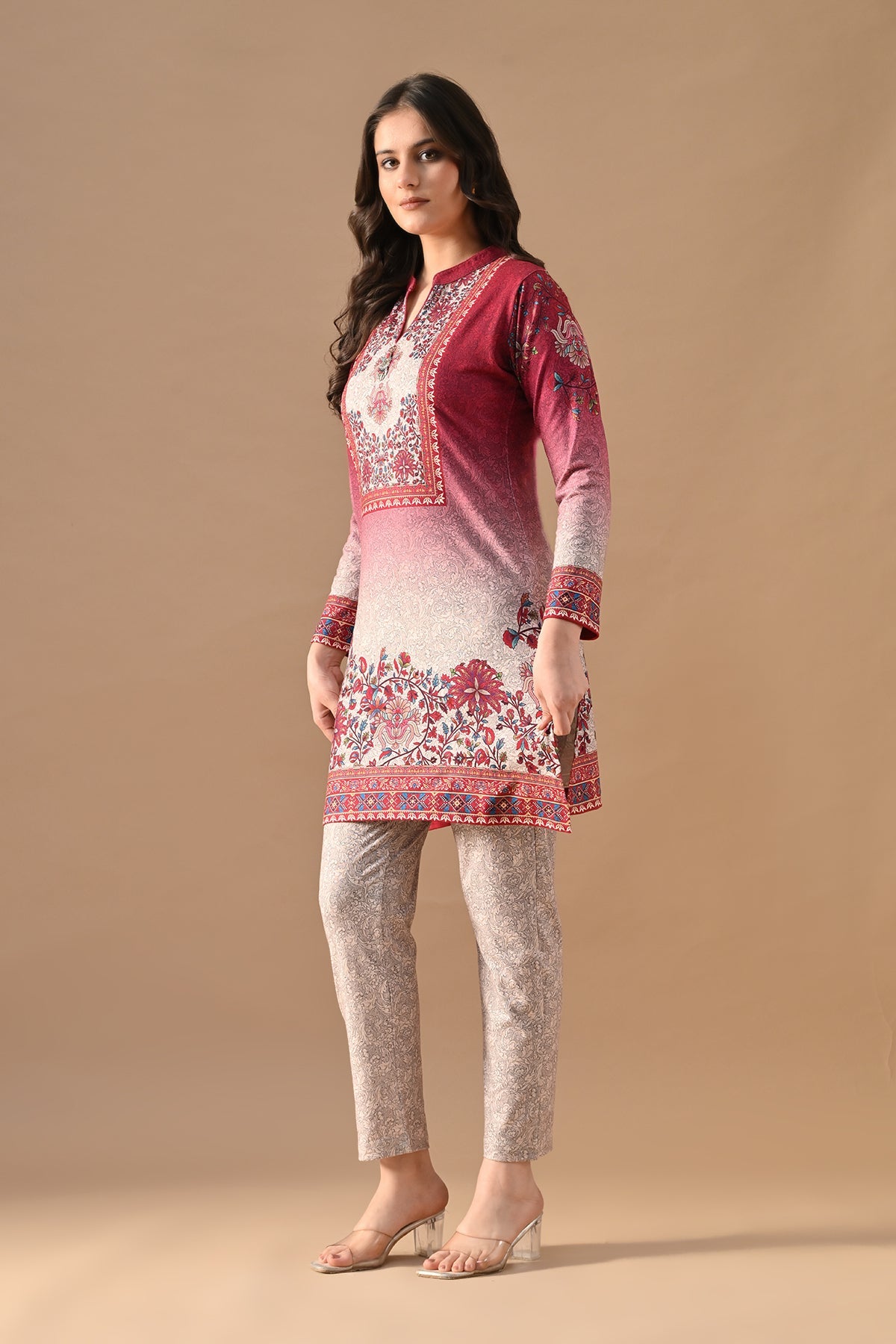 Winter Multi Printed Woven Co-Ord 2 Pcs Set
