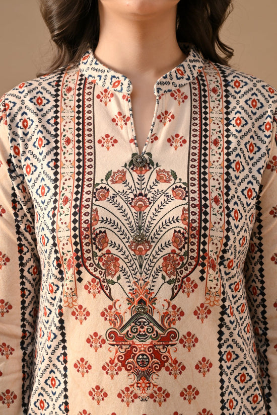 Winter Off-White Printed Woven Co-Ord Set