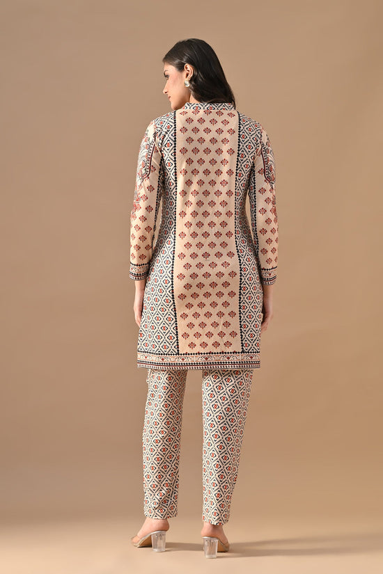 Winter Off-White Printed Woven Co-Ord Set