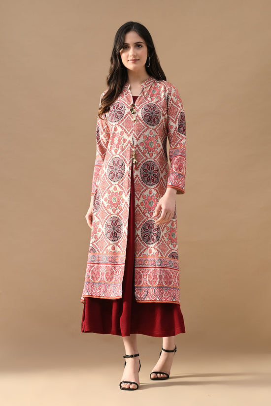 Winter Multi Printed Inner Shrug Set