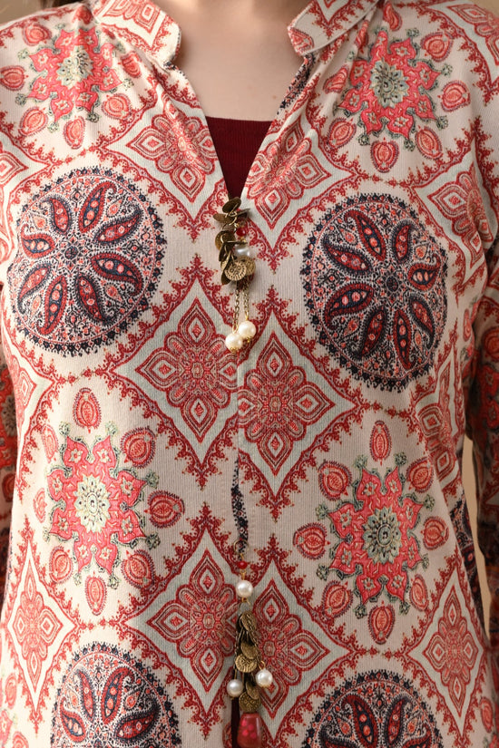 Winter Multi Printed Inner Shrug Set