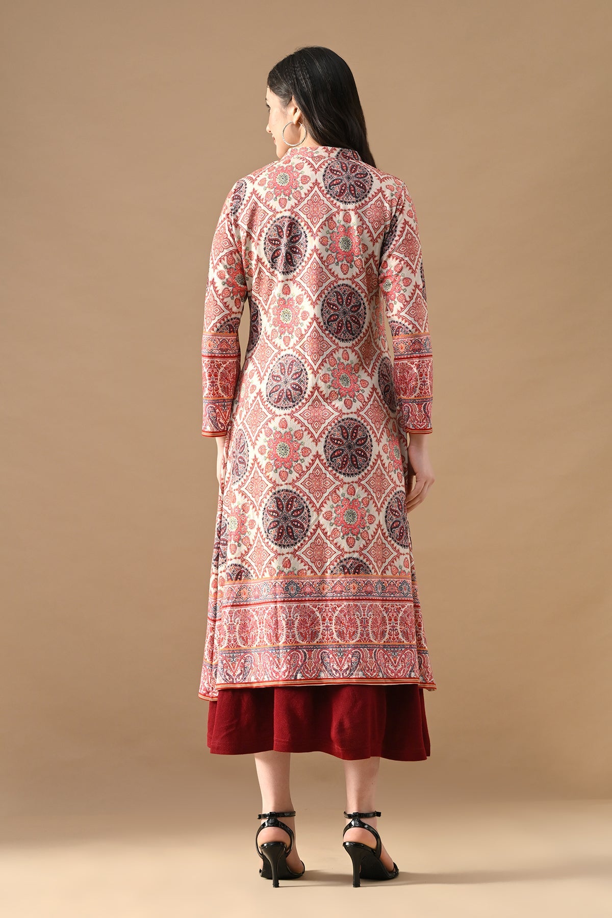 Winter Multi Printed Inner Shrug Set