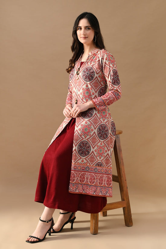 Winter Multi Printed Inner Shrug Set