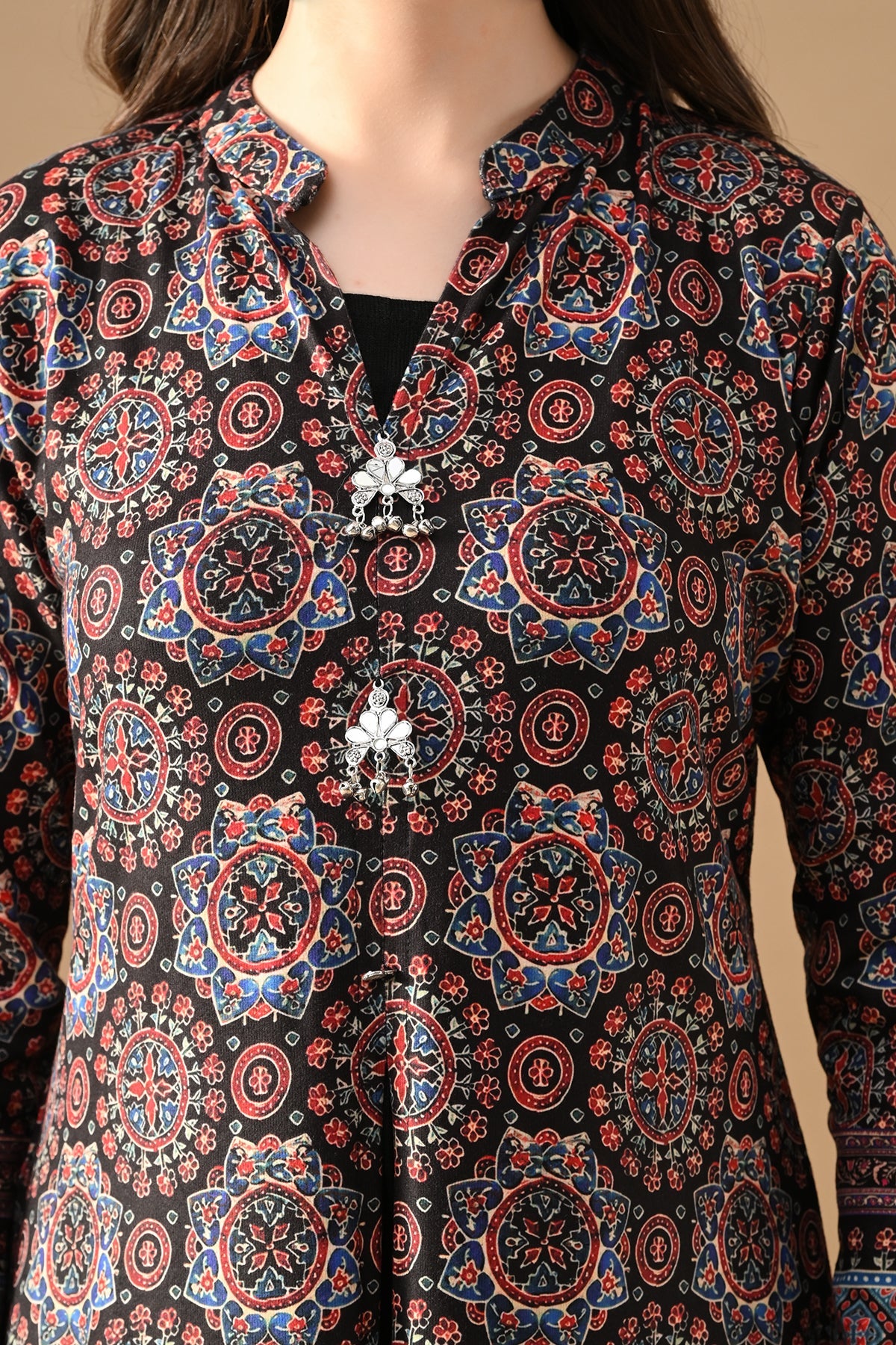 Winter Multi Printed Inner Shrug Set