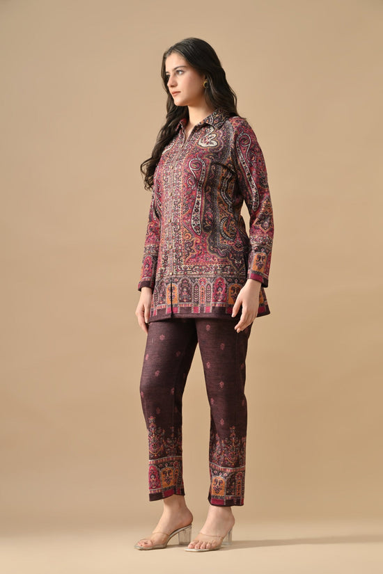 Winter Multi Ethnic Motifs Woven Co-Ord Set