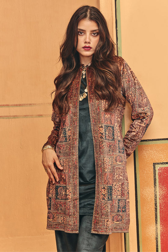 Winter Multi Printed Velvet Co-Ord Set