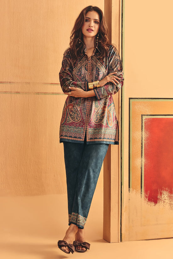 Winter Multi Printed Velvet Co-Ord Set