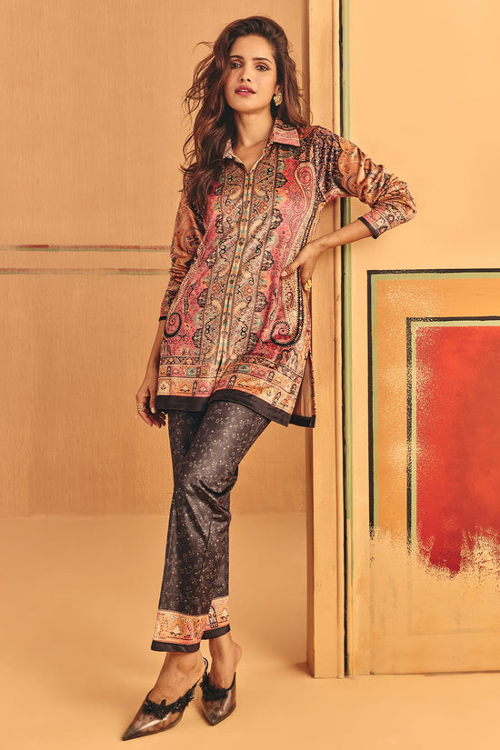 Winter Multi Printed Velvet Co-Ord Set