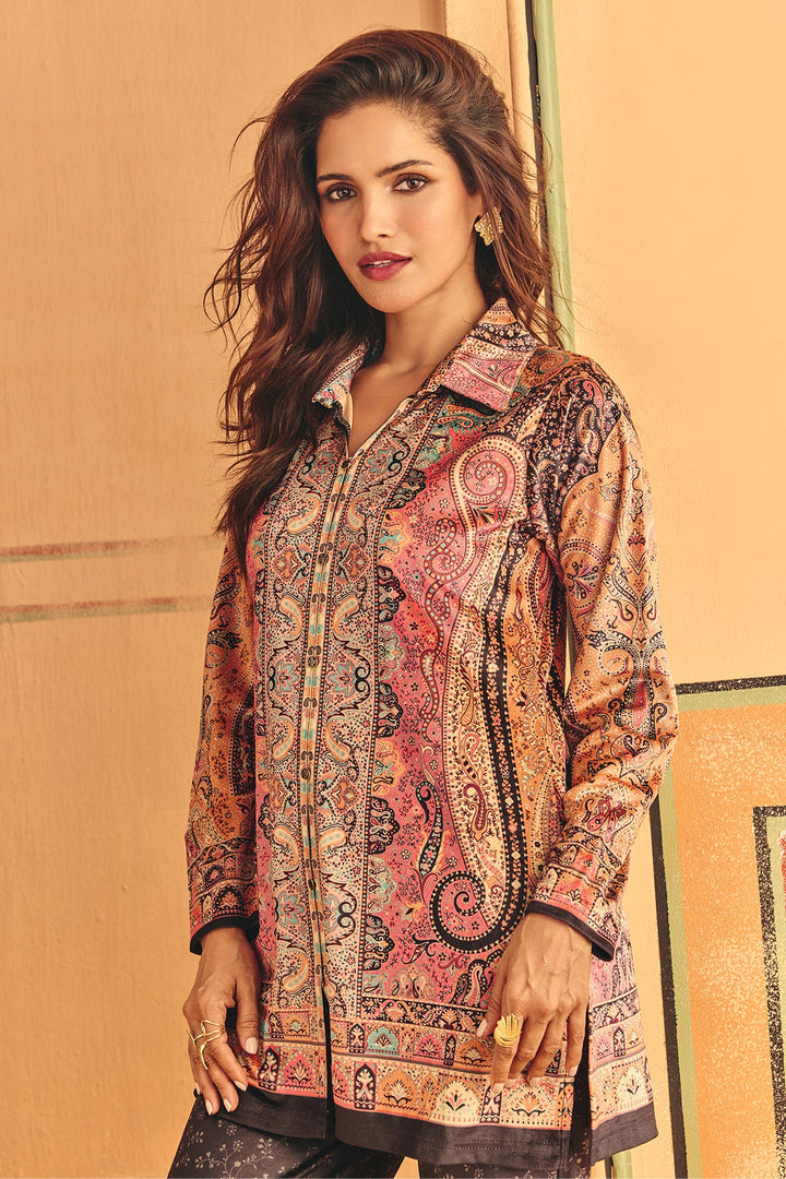 Winter Multi Printed Velvet Co-Ord Set