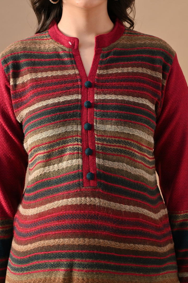 Winter Multi Self Design Woven Kurta Set