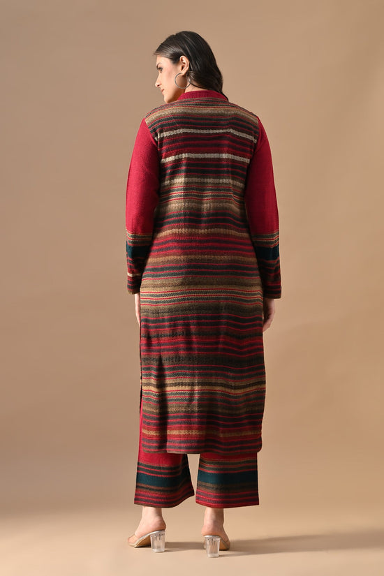 Winter Multi Self Design Woven Kurta Set