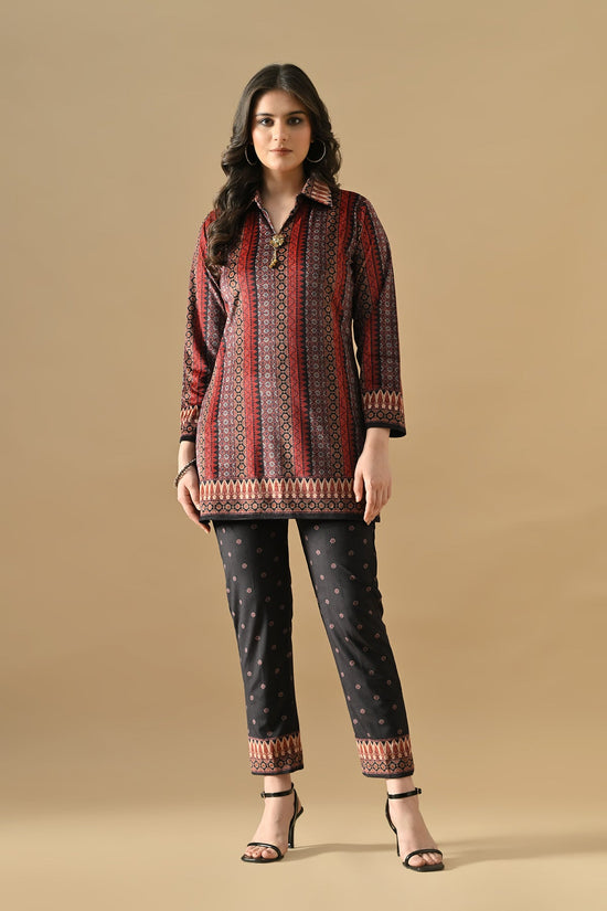 Winter Multi Printed Velvet Co-Ord Set