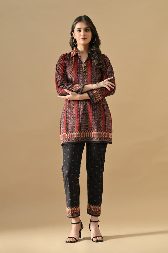 Winter Multi Printed Velvet Co-Ord Set