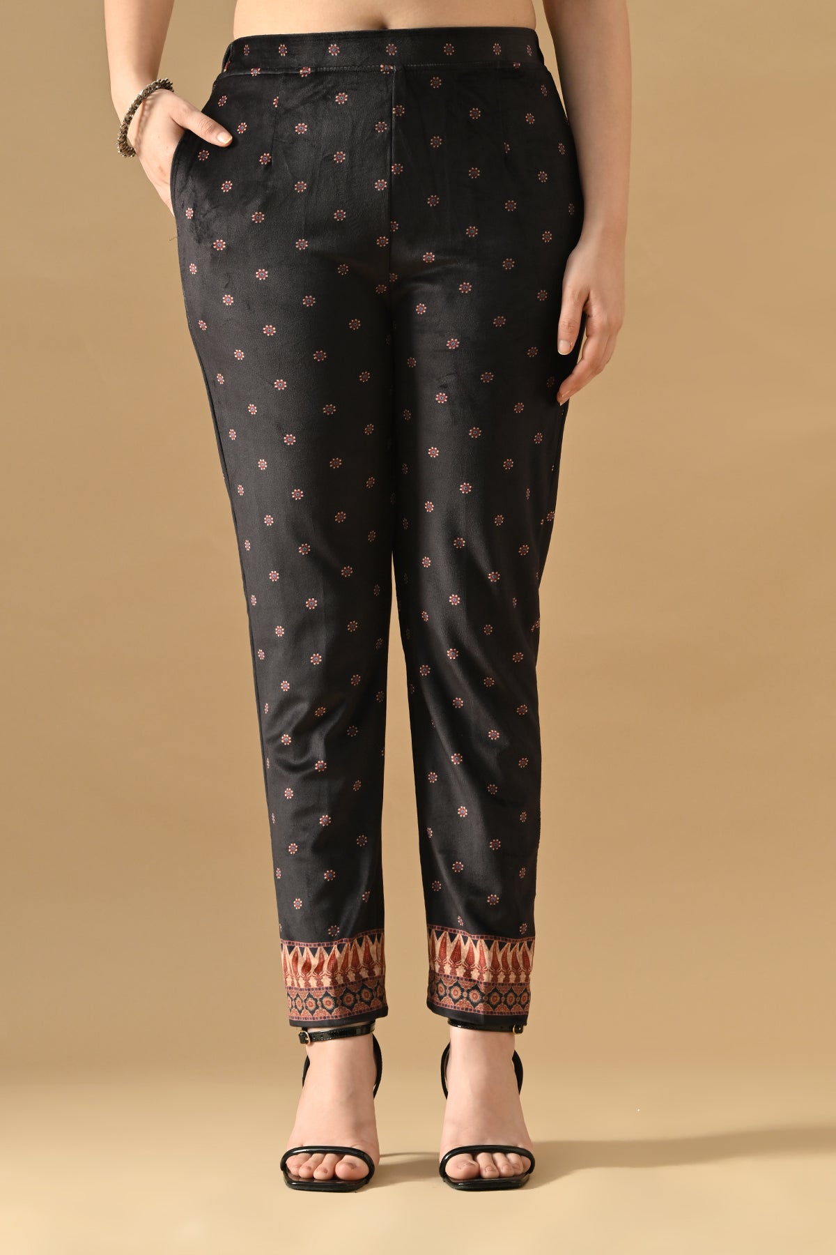 Winter Multi Printed Velvet Co-Ord 2 Pcs Set