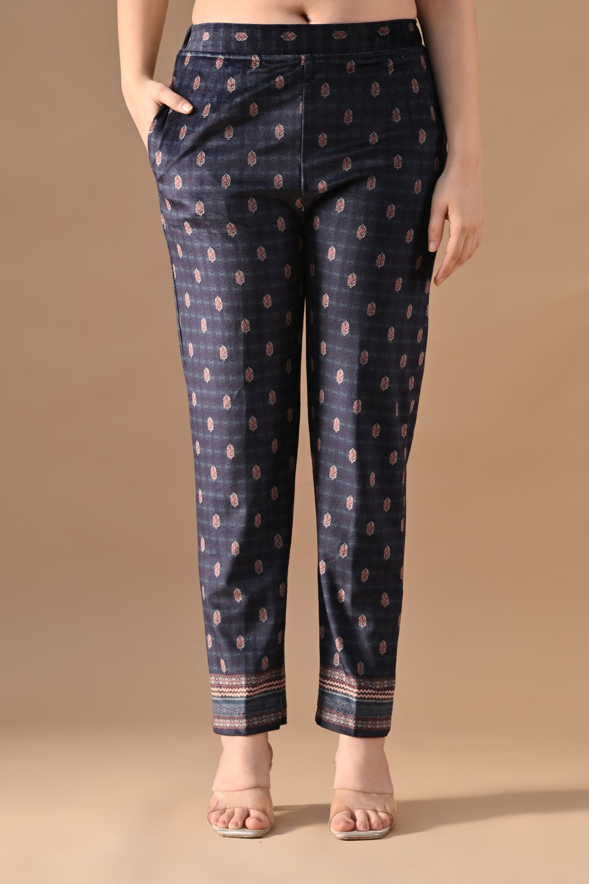 Winter Multi Printed Velvet Co-Ord Set