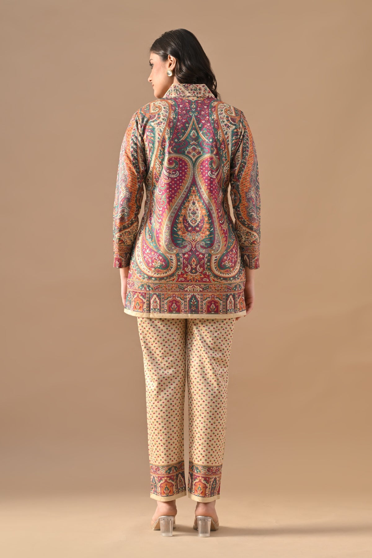 Winter Cream Printed Woven Co-Ord Set