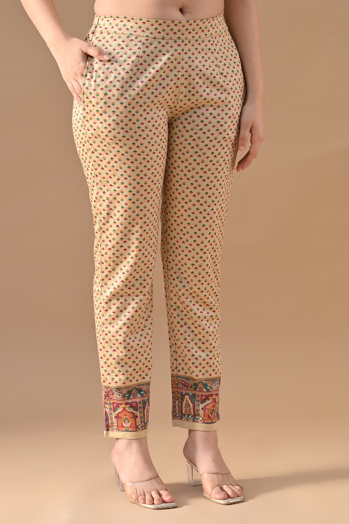 Winter Cream Printed Woven Co-Ord Set