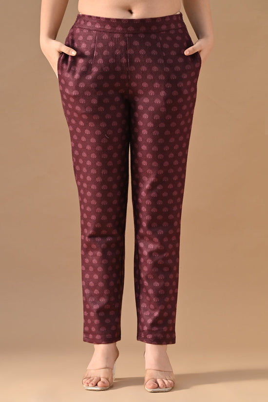 Winter Wine Printed Woven Co-Ord Set