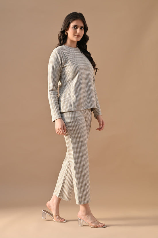 Winter Fawn Self Design Woven Co-Ord Set