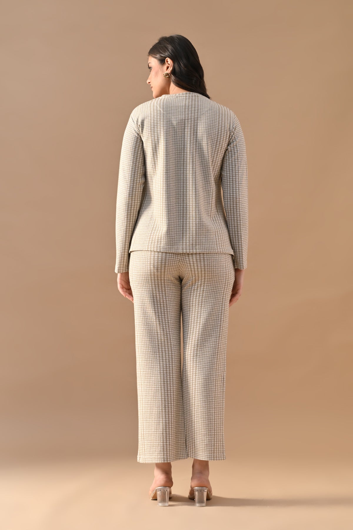 Winter Fawn Self Design Woven Co-Ord Set