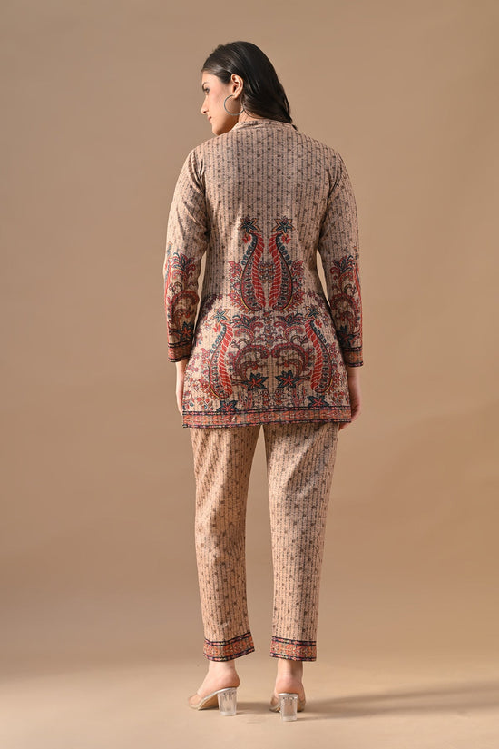 Winter Multi Printed Stone Embellish Woven Co-Ord Set