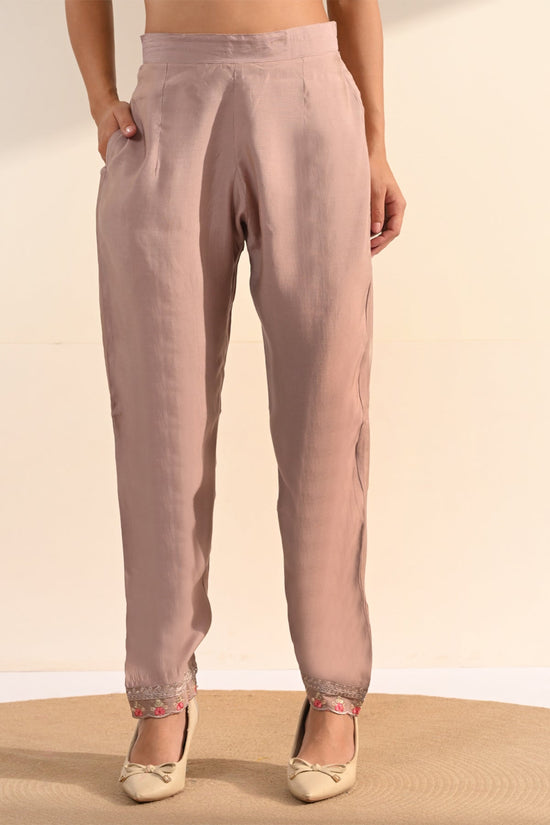 Blush Pink Thread Sequin Embroidered Kurta 3 Pcs Set