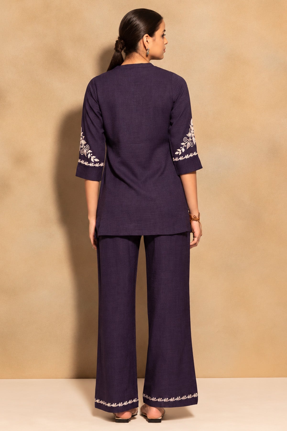 Indigo Blue Embroidered Co-ord Set