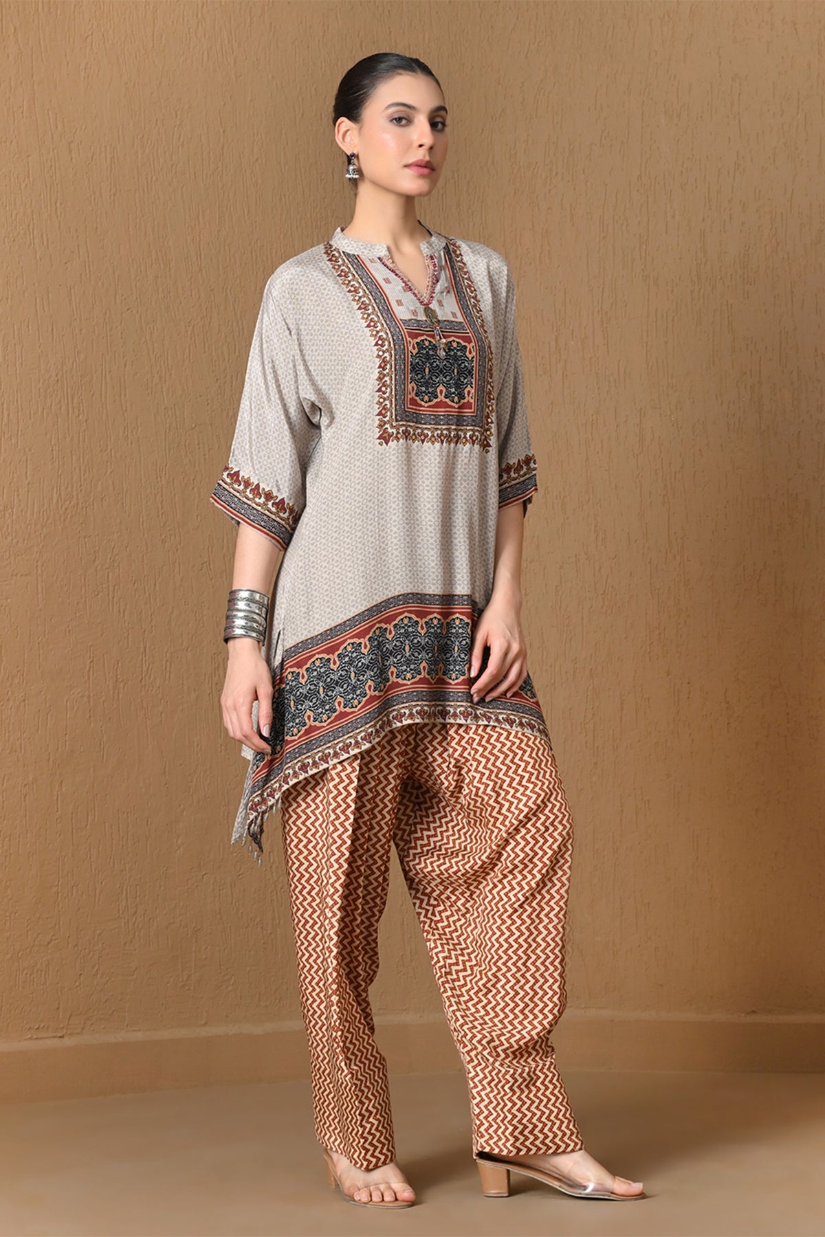 Fawn Printed Fusion Co-ord Set