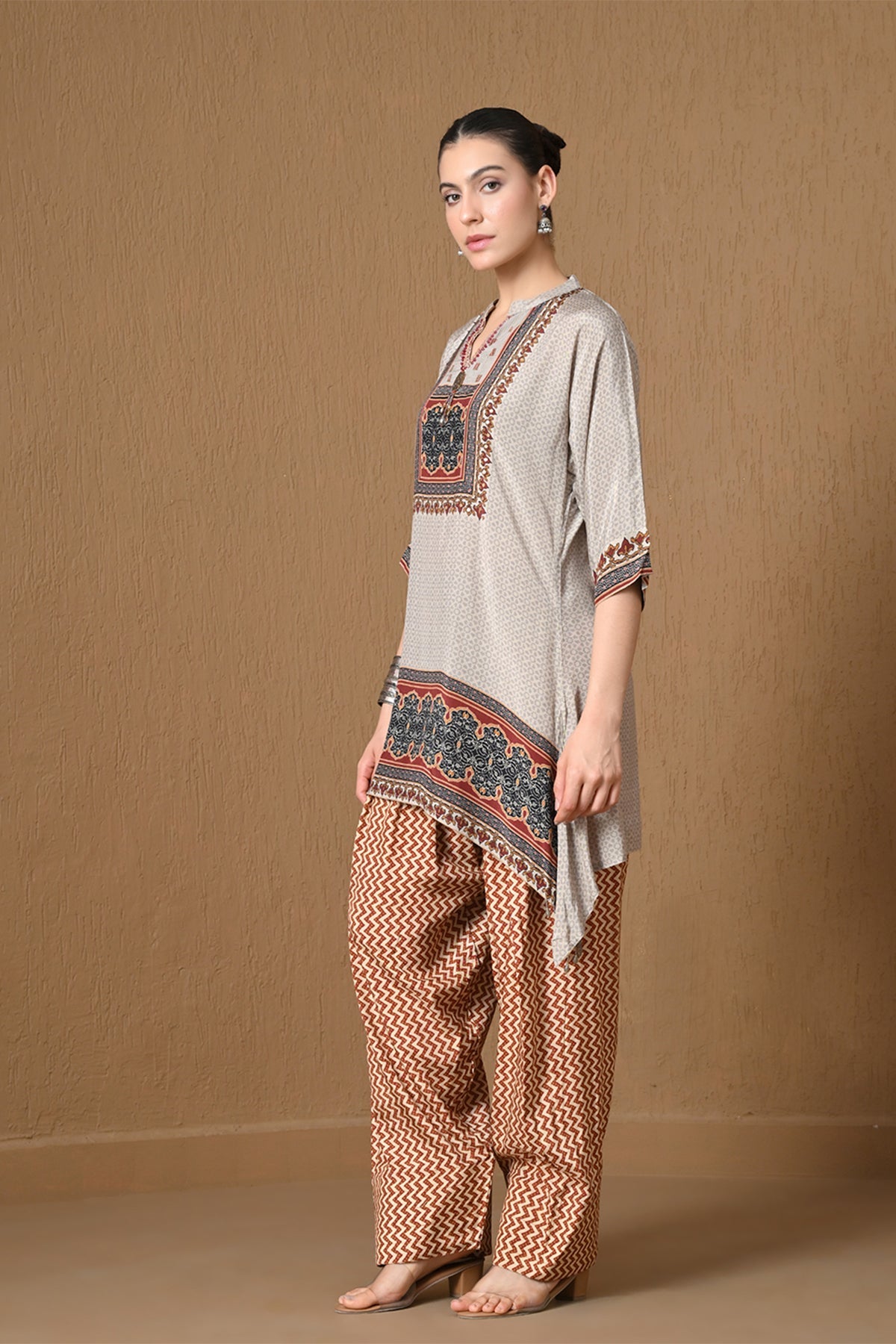 Fawn Printed Fusion Co-ord Set
